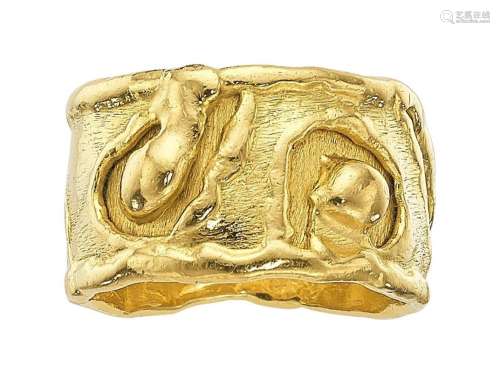Jean Mahie Gold Ring  Metal: 22k gold Marked: JM for Jean Ma...