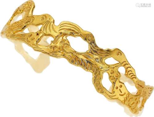 Jean Mahie Gold Bracelet  Metal: 22k gold Marked: Jean Mahie...