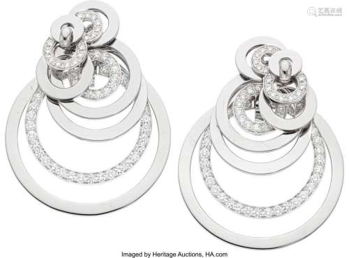 de Grisogono Diamond, White Gold  Convertible Earrings  Ston...