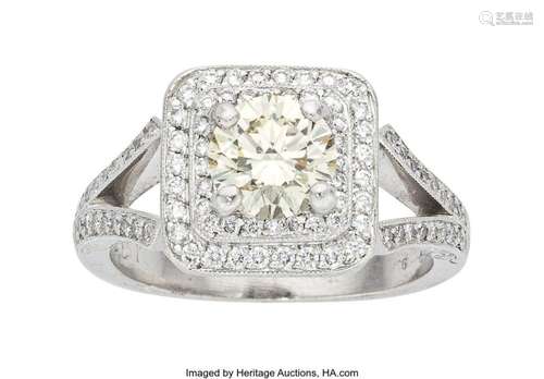 Michael Beaudry Diamond, Platinum Ring  Stones: Round brilli...