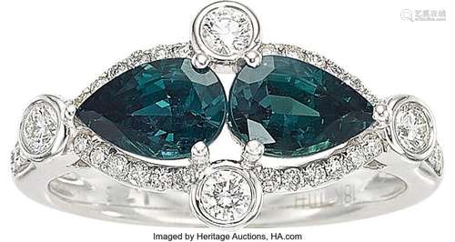 Mark Henry Alexandrite, Diamond, White Gold Ring  Stones: Pe...