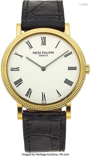 Patek Philippe Gold Calatrava, circa 2009  Case: 34 mm, roun...