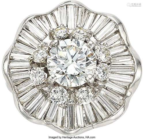 Diamond, Platinum Ring  Stones: Round brilliant-cut diamond ...