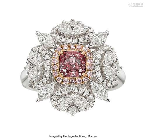 Fancy Brown-Pink Diamond, Colored Diamond,  Diamond, Gold Ri...