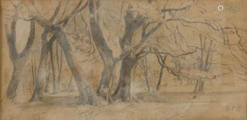 Koekkoek B.C. (1803-1862) schets bomen