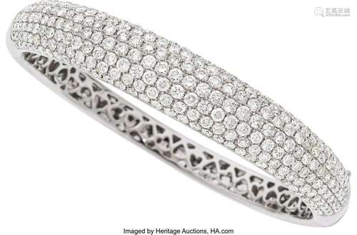 Diamond, White Gold Bracelet  Stones: Full-cut diamonds weig...