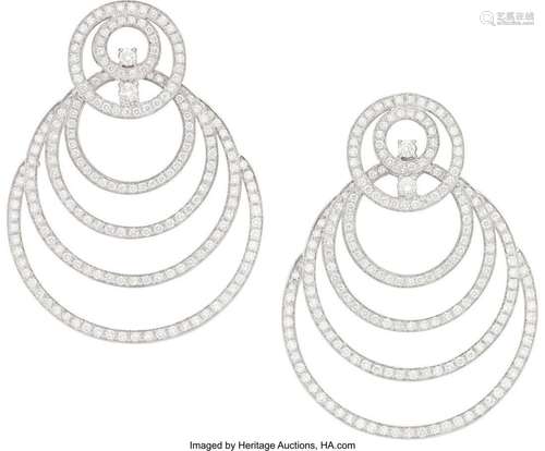 Andreoli Diamond, White Gold Earrings  Stones: Full-cut diam...