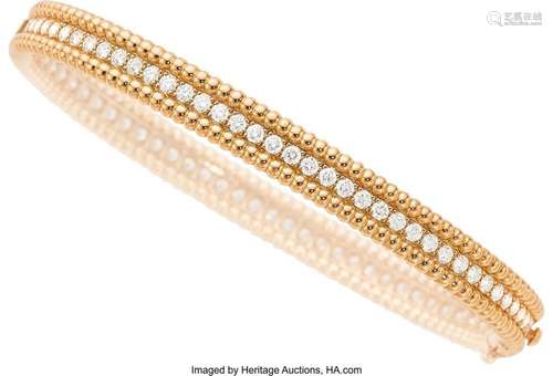 Van Cleef & Arpels Diamond, Rose Gold Bracelet  Stones: ...