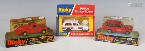 Seven Dinky Toys emergency vehicles