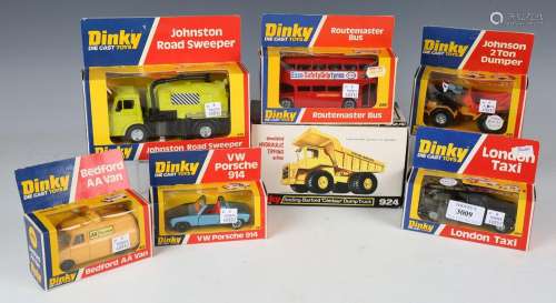 Seven Dinky Toys vehicles