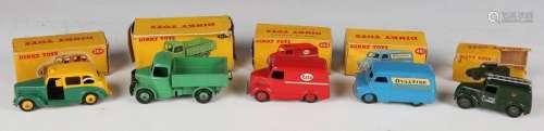 Five Dinky Toys commercial vehicles