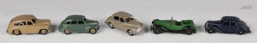 Five Dinky Toys cars
