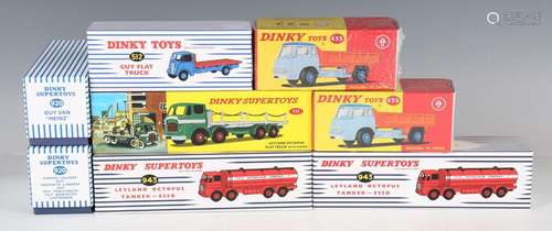 Eight Atlas Edition Dinky Toys and Supertoys commercial vehi...