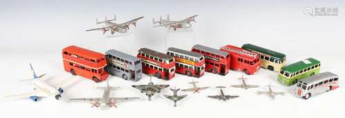 A small collection of Dinky Toys aircraft