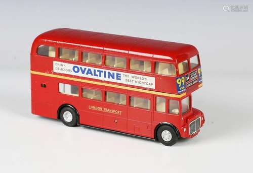 A Spot-On No. 145 Routemaster bus with Ovaltine advertising ...