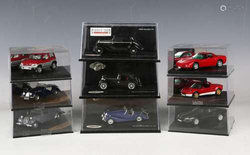 Nine Vitesse 1:43 scale model cars