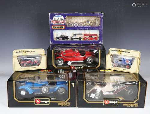 A collection of diecast vehicles