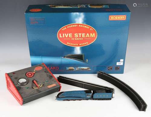 A Hornby gauge OO live steam locomotive 'Mallard' and tender...