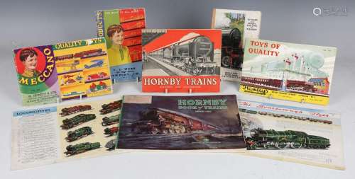 Twelve pre-war Hornby and Meccano catalogues
