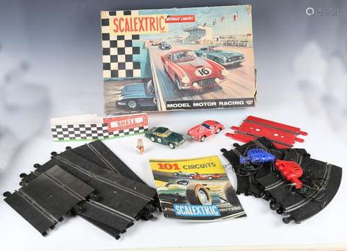 A Scalextric No. 55 racing car set with Aston Martin DB4 GT