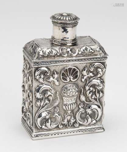 A Frisian silver teacaddy