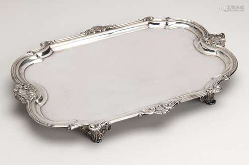 A fine Dutch rectangular footed tray, Groningen