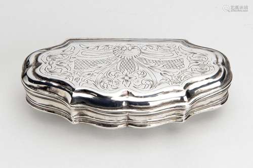 A Dutch silver and gilt tobacco box