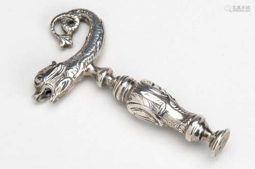 A Dutch silver corkscrew