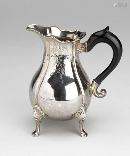 A Dutch silver cream jug