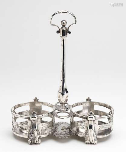 A Dutch silver cruet holder, The Hague