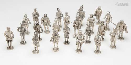 A collection of miniature depictions of professions (23x)