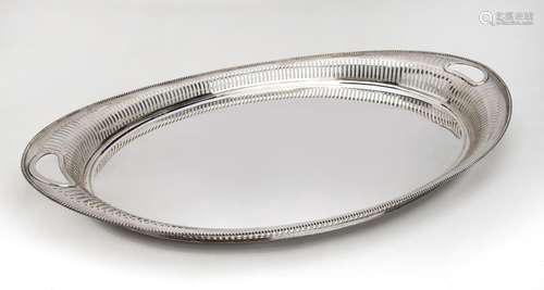 A large Dutch silver tray