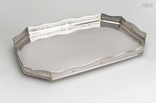 A large Dutch silver tray