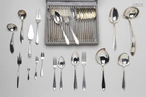 A Dutch silver collection of flatware