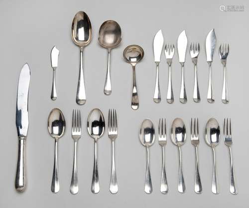 A collection of Dutch silver flatware