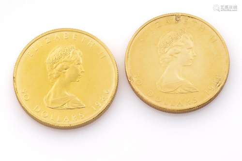 Three gold coins