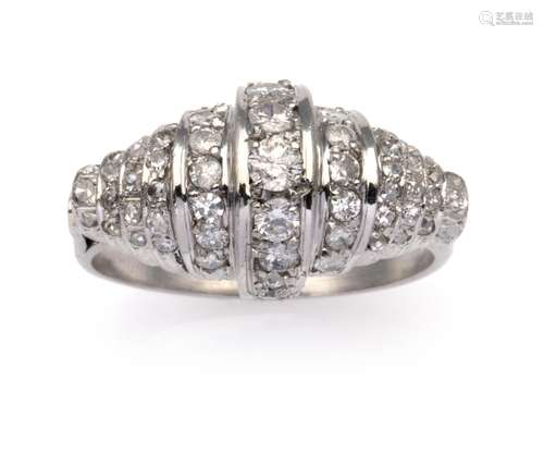 A platinum diamond ring