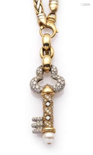 An 18k gold diamond pendant, Chantecler