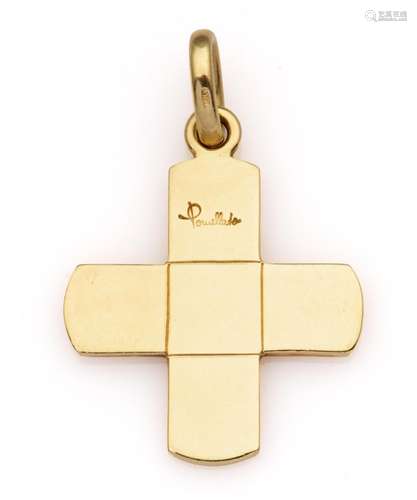 An 18k gold cross pendant, Pomellato