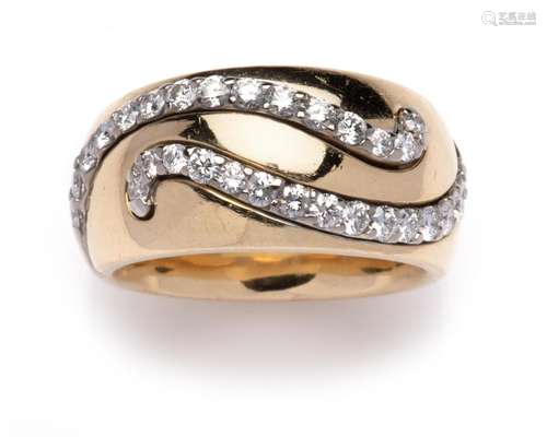 An 18k gold diamond dress ring, Wempe