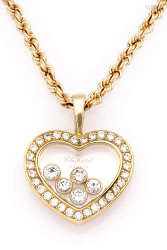 An 18k gold diamond pendant, Chopard