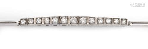 A 14k white gold diamond bracelet