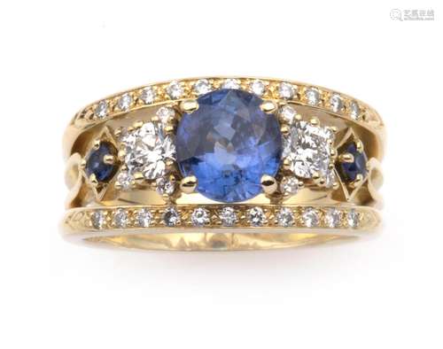 A sapphire and diamond dress ring, Steltman