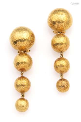 A pair of 18k gold earrings, Paloma Picasso for Tiffany &...