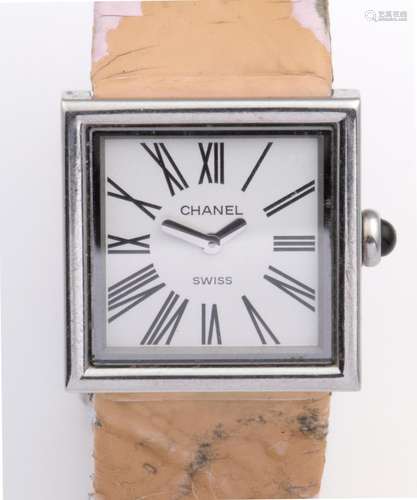 A steel lady`s wristwatch, Chanel