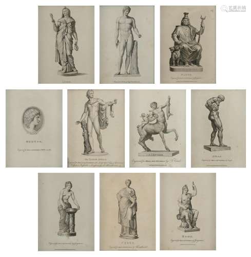 A SET OF 10 MIRROR FRAMED PRINTS OF CLASSICAL SUBJECTS