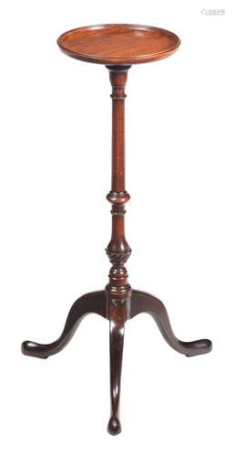 A GEORGE III MAHOGANY TORCHERE STAND