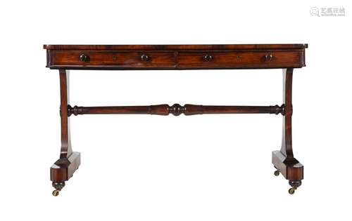 Y A GEORGE IV ROSEWOOD LIBRARY TABLE