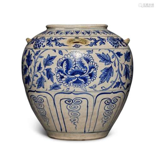 A blue and white jar, Vietnam, 15th / 16th century