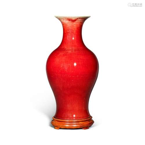 A flambé-glazed baluster vase, Late Qing dynasty